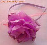 Tiara flor lilás